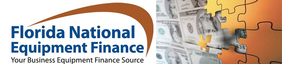 florida national equipment leasing web site header graphic showing logo and money puzzle, located in ft. myers, florida
